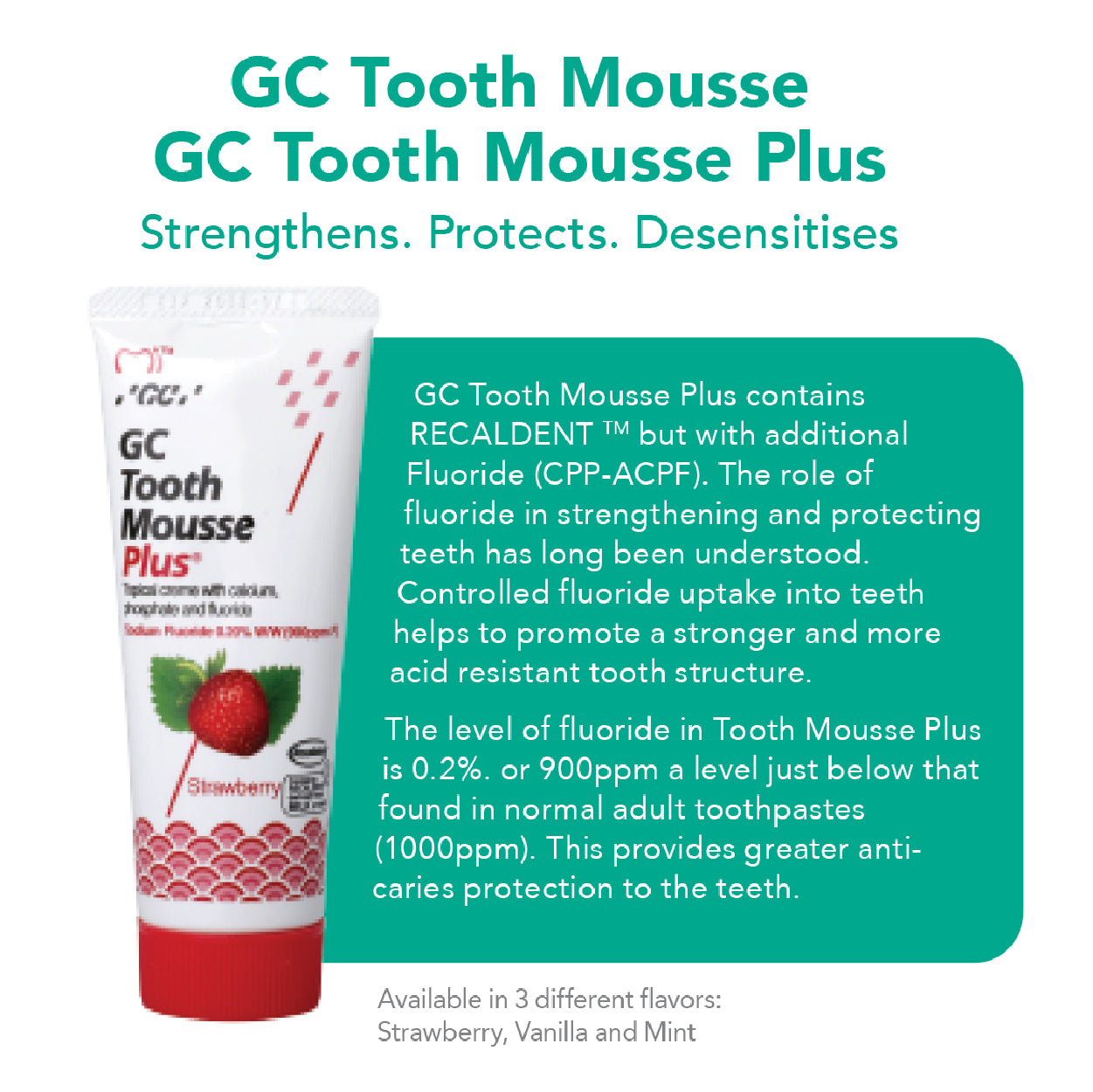 GC TOOTH MOUSSE PLUS WITH EXTRA MILK PROTEIN ASSORTED FLAVORS ...